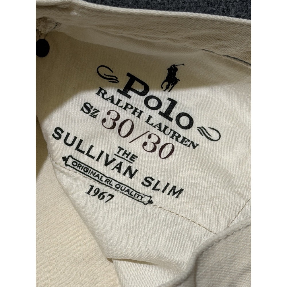 Polo Ralph Lauren The Varick Slim Straight Jeans 30x30 White Boat Button Fly - Picture 4 of 8